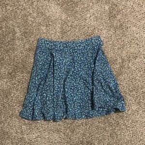 SO Blue Floral Mini Skirt